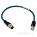 RJ45 to M12 4-Pin Male Adapter D-coded connector